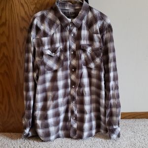 Brown Plaid Snap
